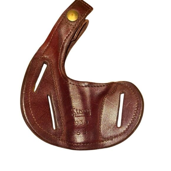 Vintage STRONG brand leather holster- button closure detailed 930, 68 brown - Picture 6 of 6